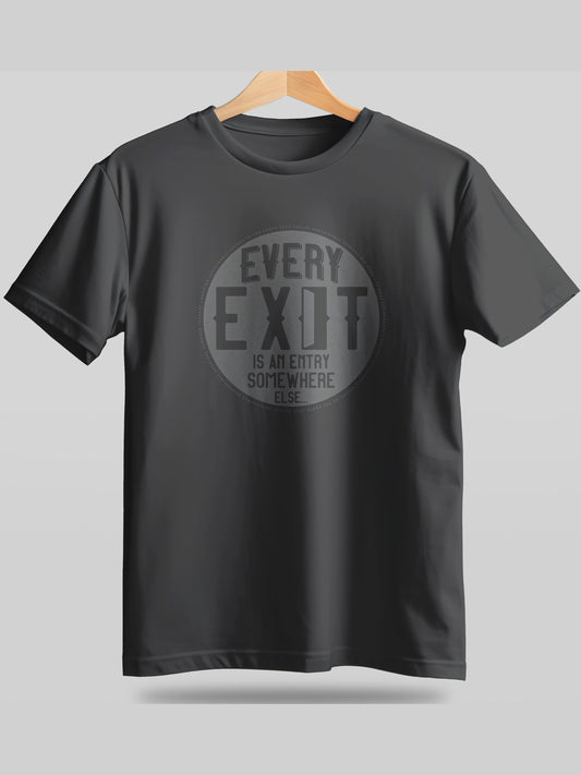 Sustainable Charcoal Melange Crew Neck Printed T Shirt