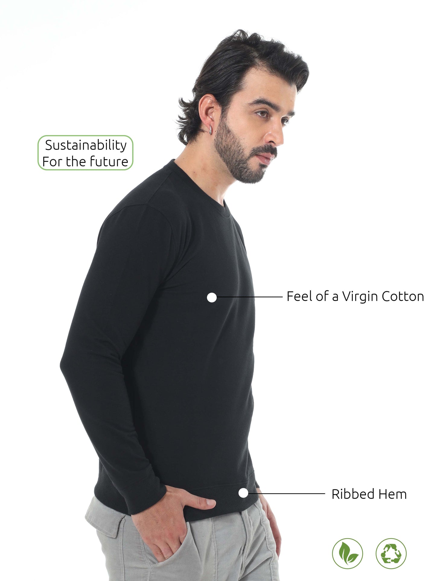 Sustainable Black Sweatshirt