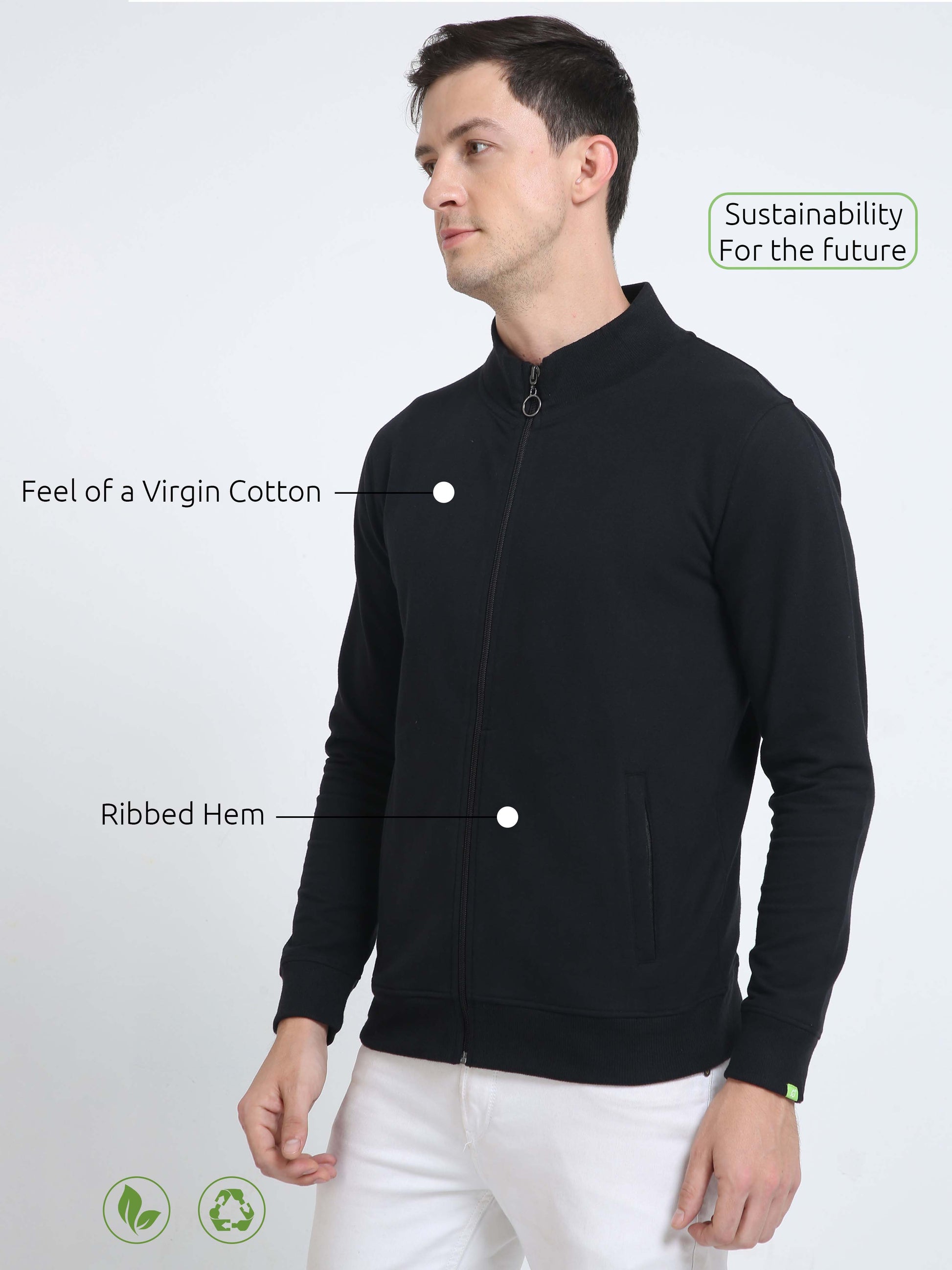 Black Sustainable Jacket Men