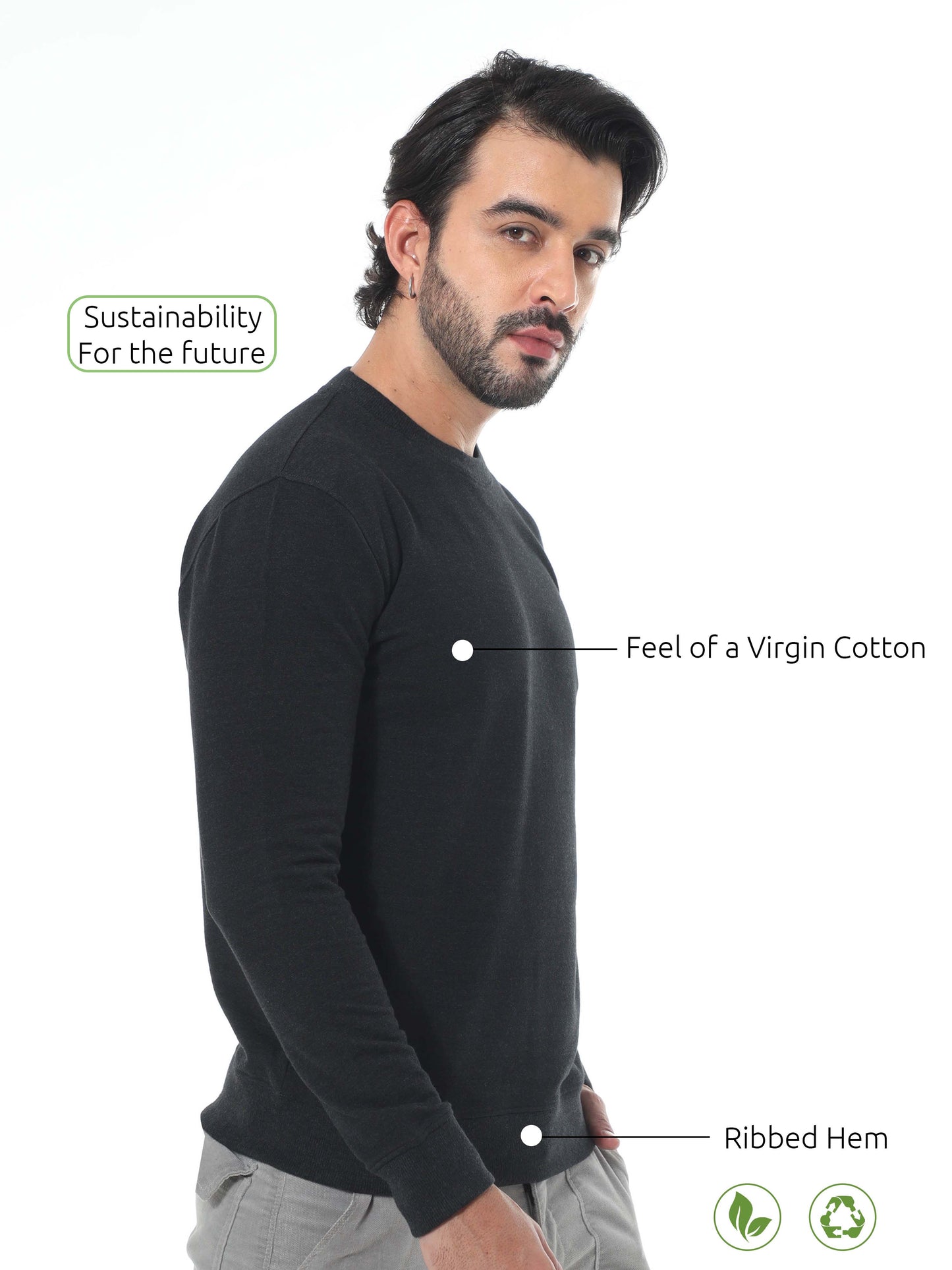 Sustainable Charcoal Sweatshirt