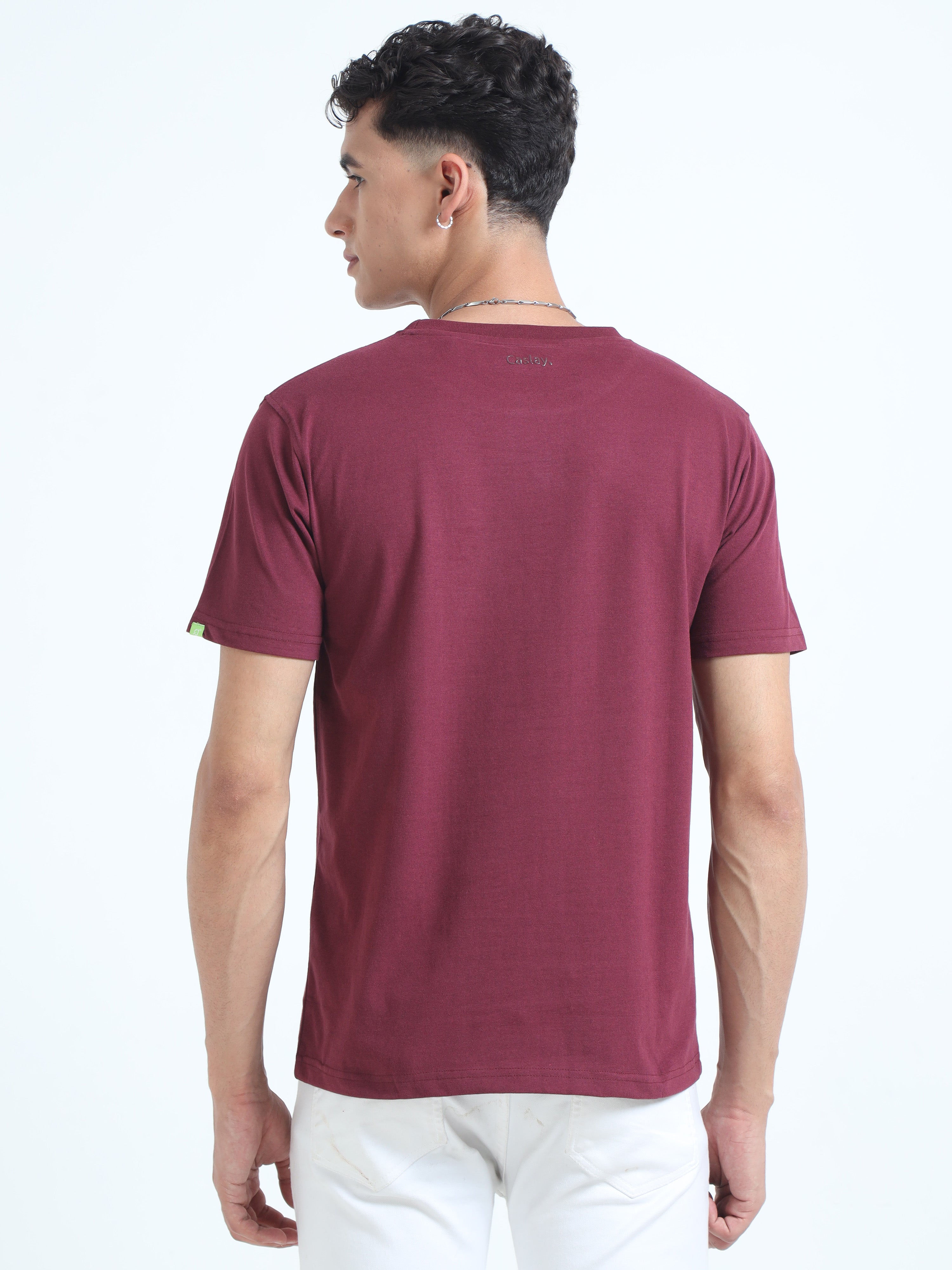 Maroon t shirt best sale