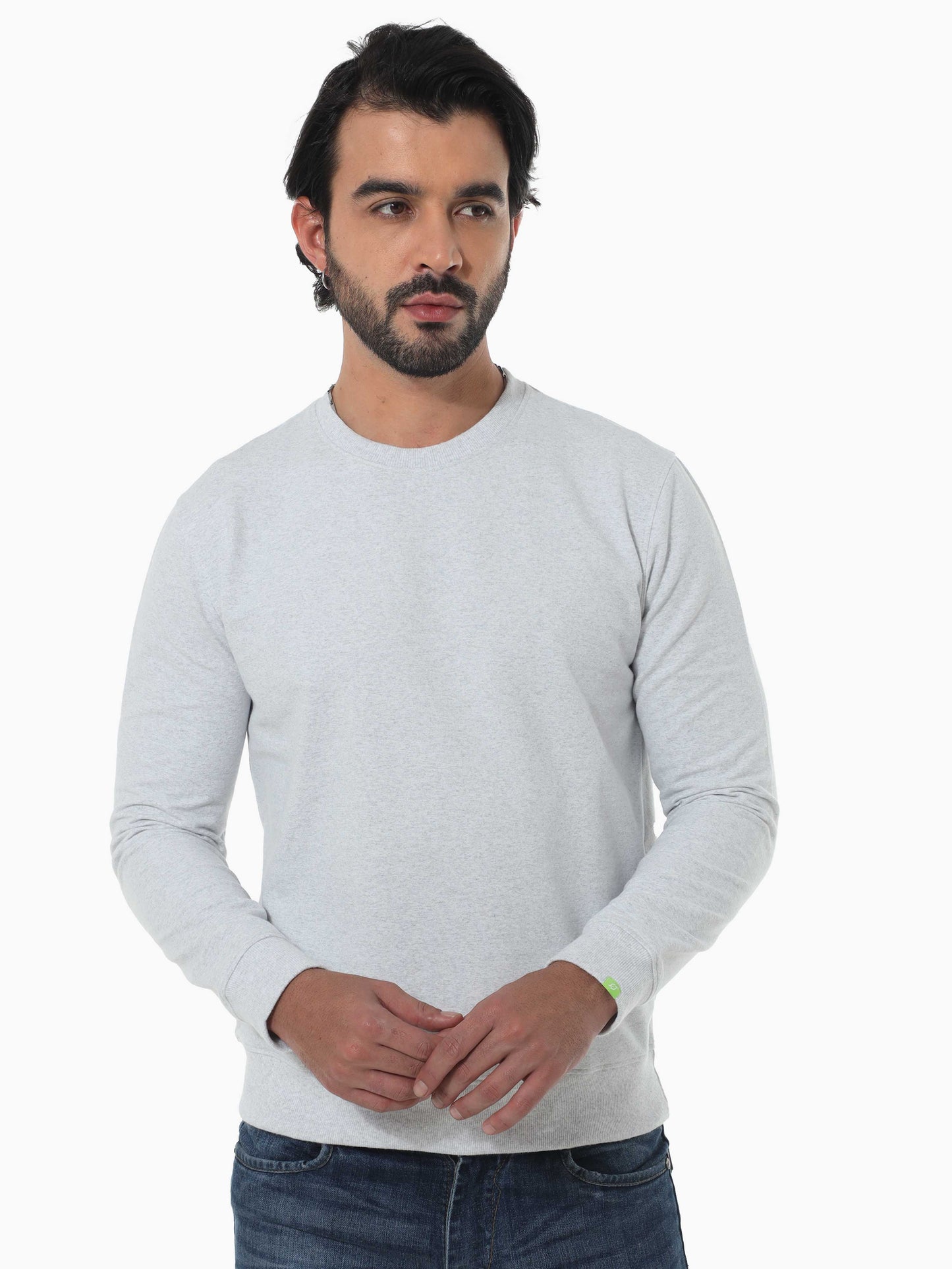 Sweatshirt - White Melange