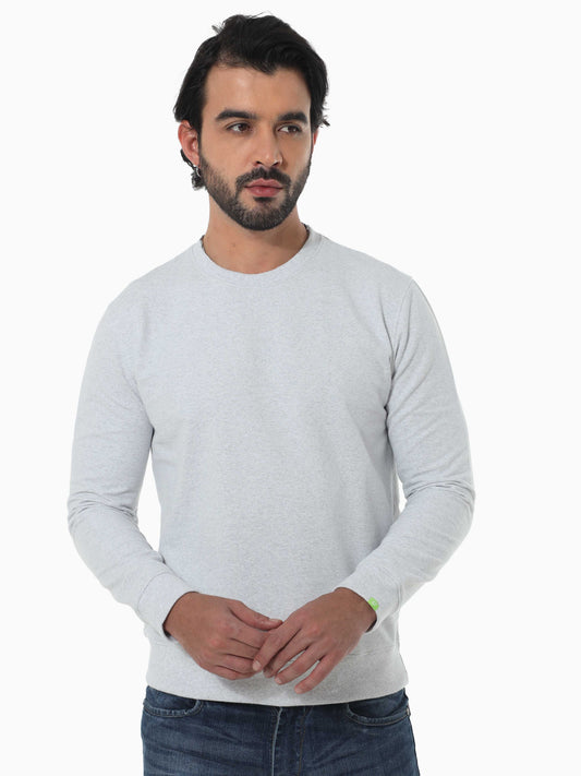 Sweatshirt - White Melange