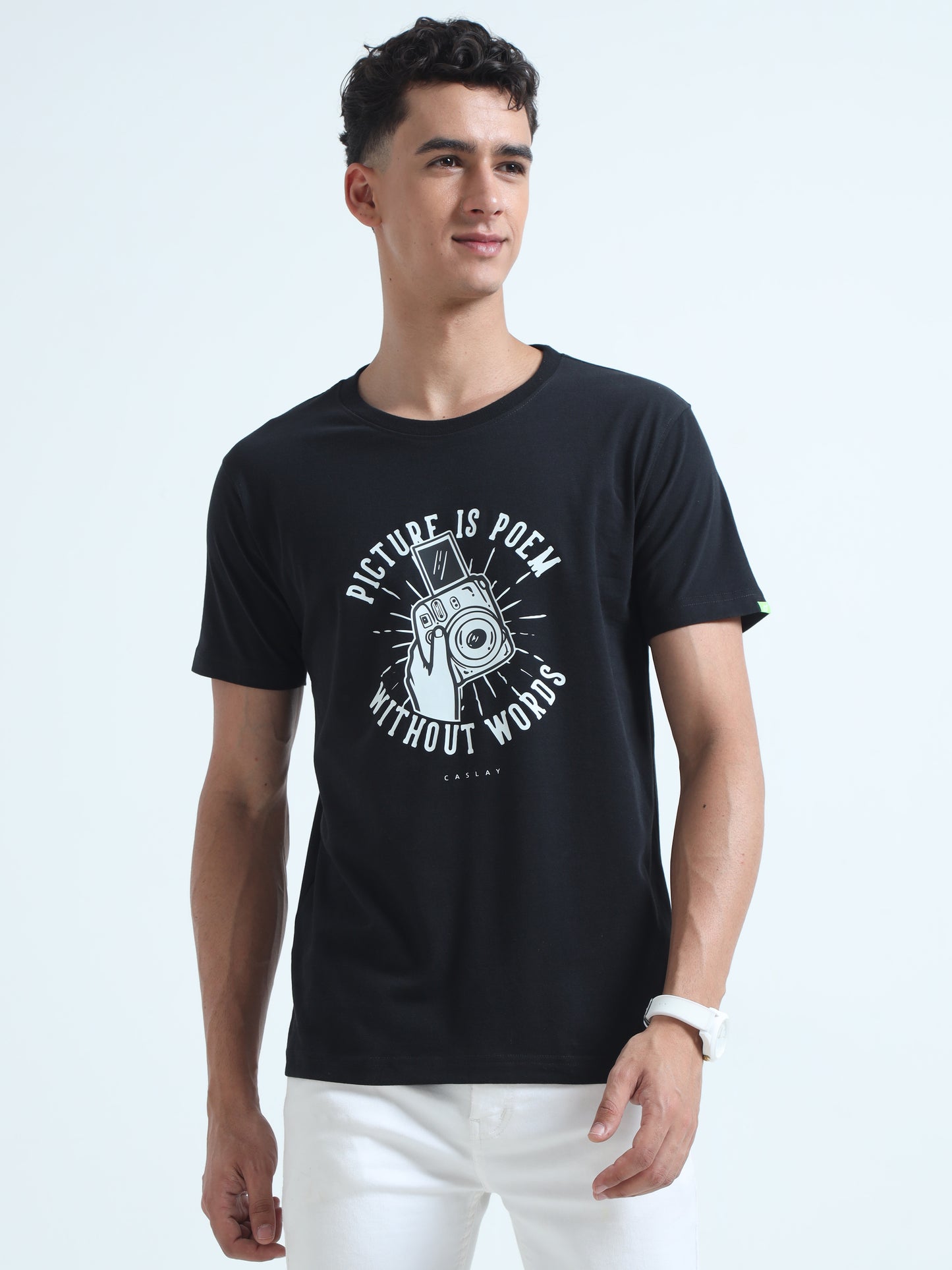 Sustainable Round Neck T Shirt Black