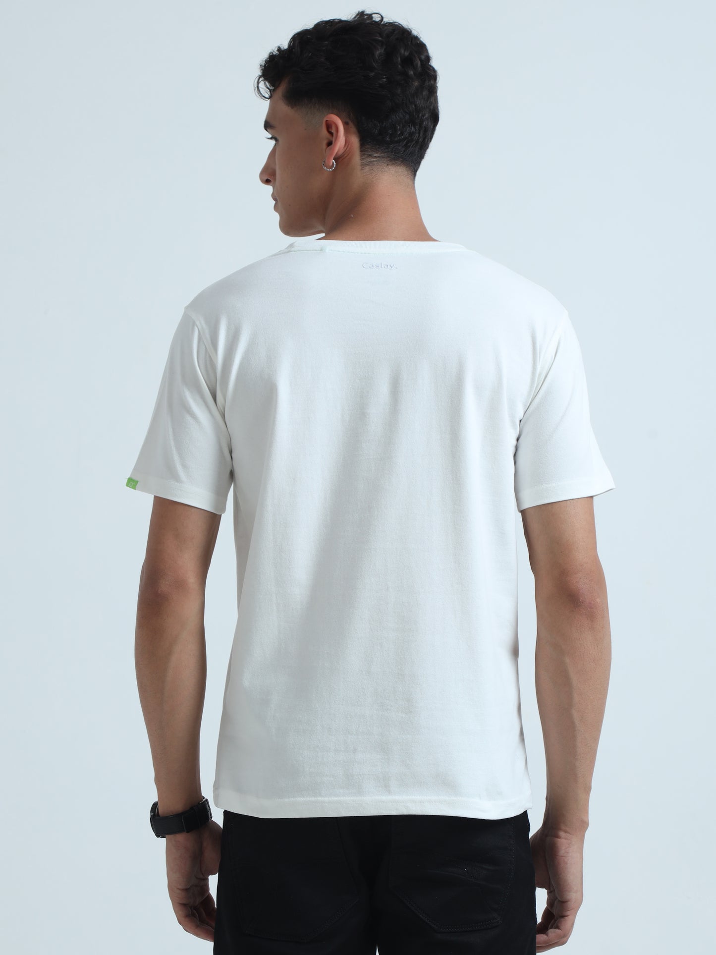 Sustainable White Round Neck T Shirt