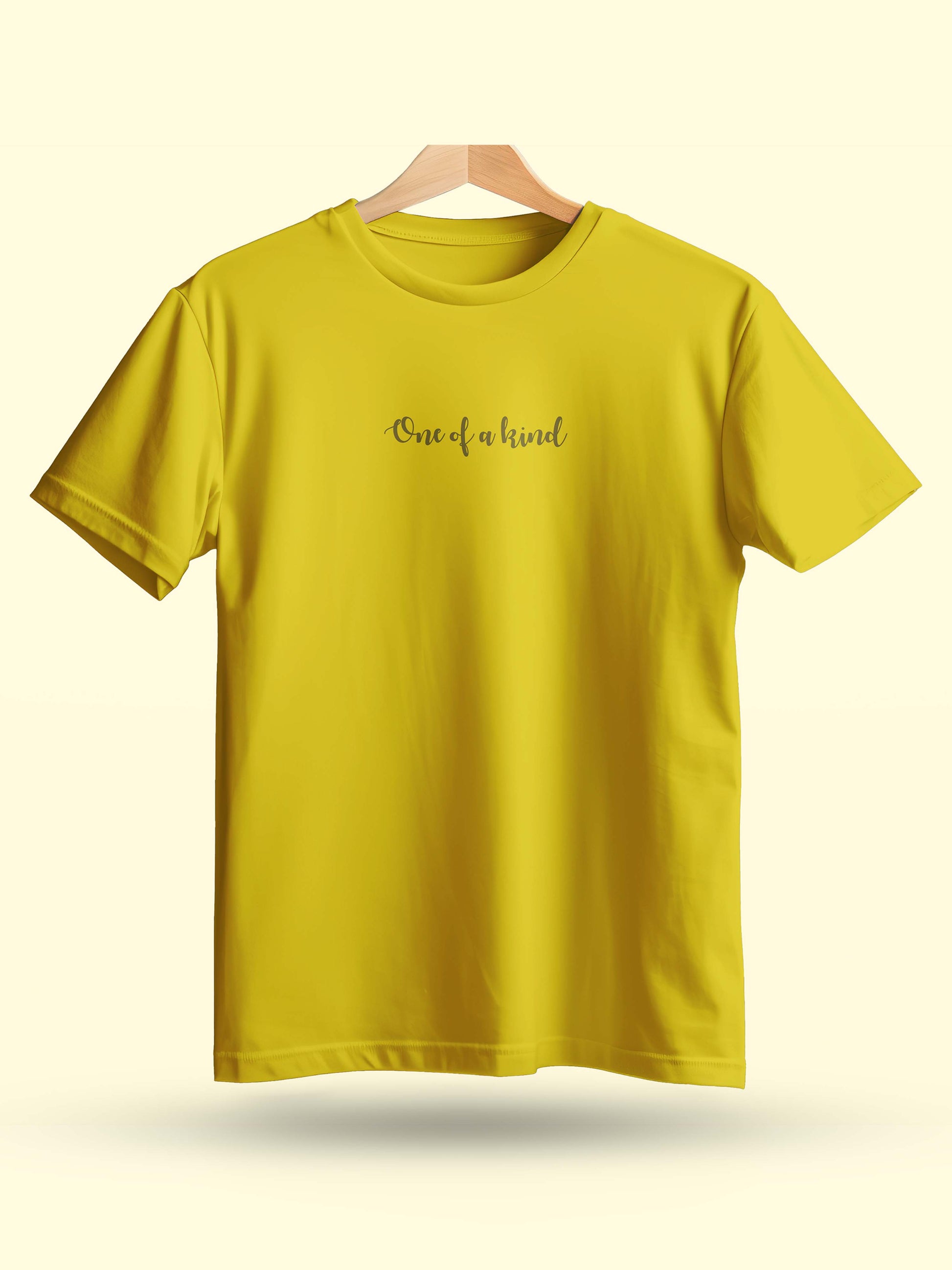 Sustainable Yellow Printed Round Neck T Shirt