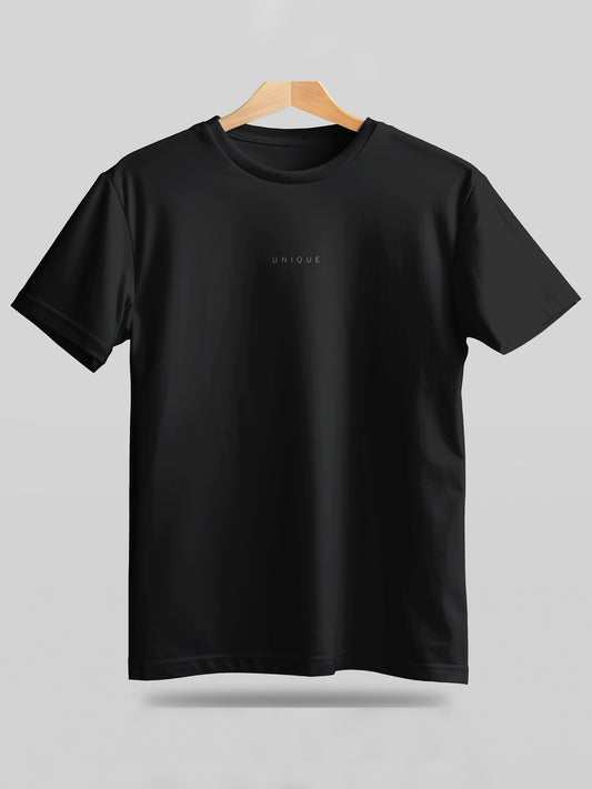 Sustainable Unique Black Crew Neck Printed T Shirt